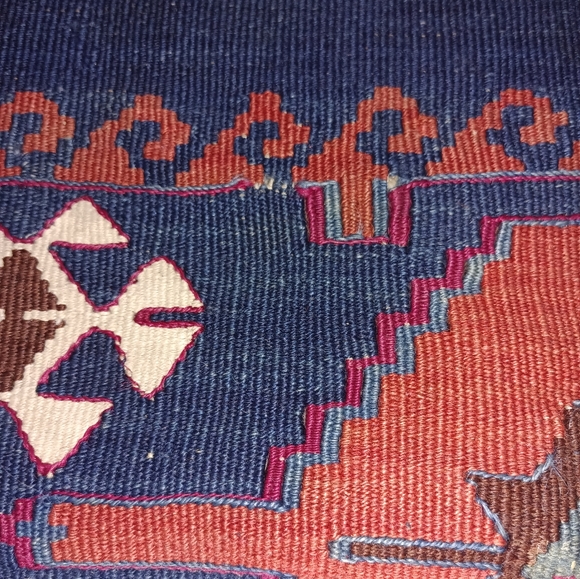 Antique Aydin Kilim. Wool Rug Wool Anatolian Turkish Carpet - Picture 5 of 8